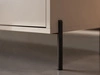 Dreitürige Kommode 154 cm auf schwarzfarbenen Metallbeinen Vivance Kaschmirglanz