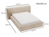 Polsterbett mit Bettkasten und Lattenrost 160x200 Monza Dunkelgrau