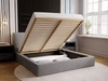 Polsterbett mit Bettkasten und Lattenrost 200x200 Monaco Grau