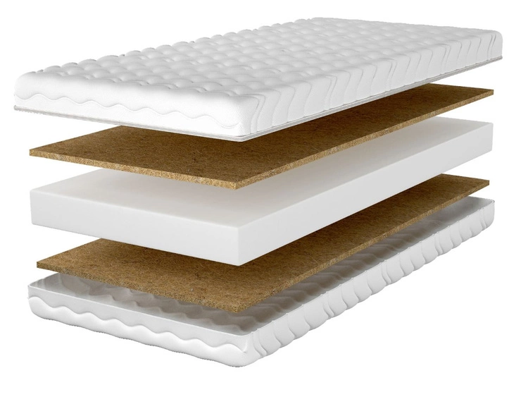 Schaummatratze mit Kokosmatte und Polyurethanschaum Fino 15 90x200