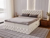Boxspringbett mit Bettkasten 160x200 Canolo Creme