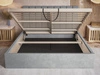 Polsterbett mit Bettkasten und Lattenrost 160x200 Sesto Dunkelblau