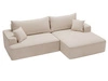 Ecksofa L-Form Rechts mit Schlaffunktion und Bettkasten California Beige
