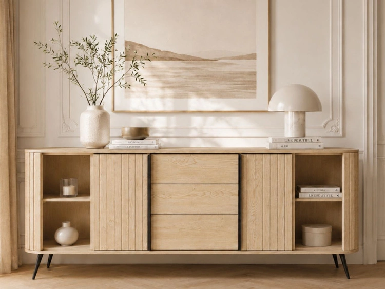Schiebetüren-Kommode 200 cm Passione Eiche Cremona