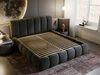 Polsterbett Ohne Bettkasten mit Lattenrost 200x200 Cloud Dunkelgrau