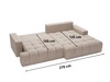 Ecksofa L-Form mit Schlaffunktion und Bettkasten Havi Links Graphit