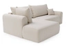 Ecksofa L-Form mit Schlaffunktion und Bettkasten Savana Bis Hellbeige