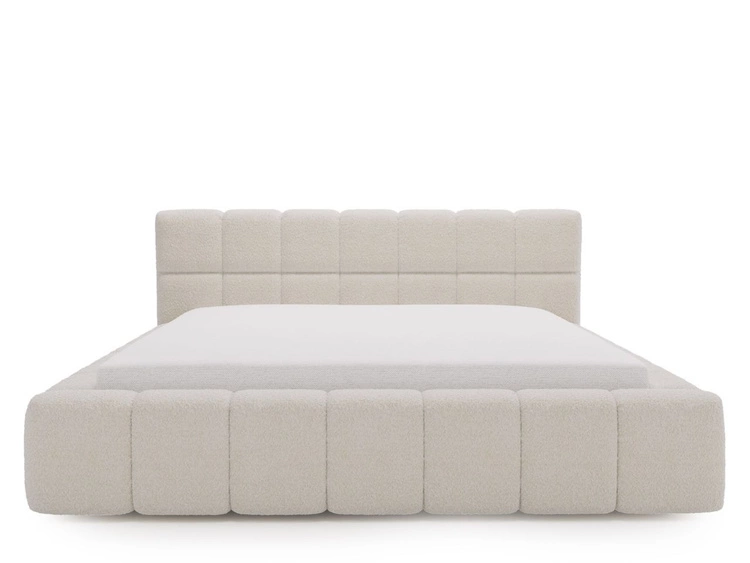 Polsterbett mit Bettkasten und Lattenrost 180x200 Alicante Boucle Beige