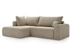 Ecksofa L-Form mit Schlaffunktion und Bettkasten Savana Bis Beige