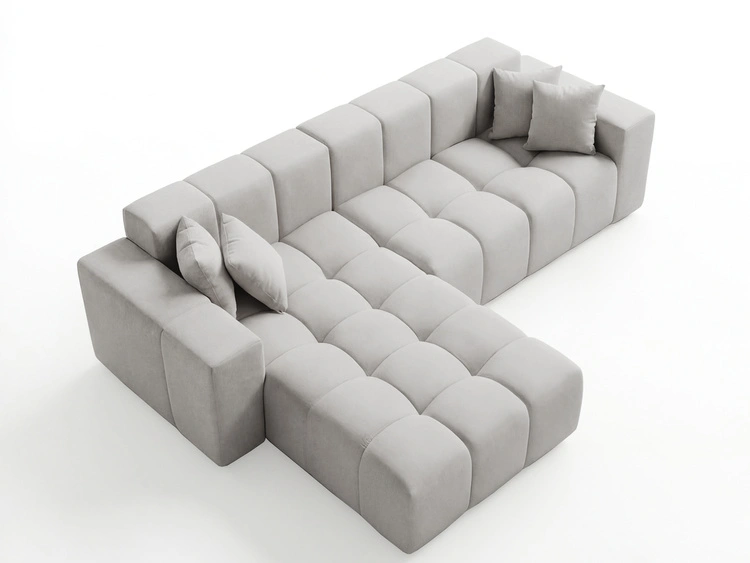 Ecksofa L-Form Links Moderne Ecksofa Loopo Grau