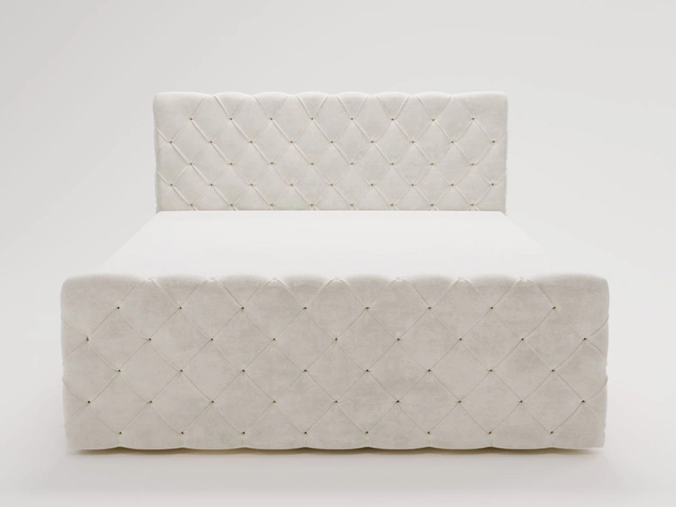 Boxspringbett mit Bettkasten 180x200 Lunaris Creme