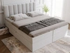 Boxspringbett mit Bettkasten 200x200 Mocca Grau