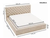 Polsterbett mit Bettkasten und Lattenrost 160x200 Apollo Grau