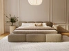 Polsterbett mit Bettkasten und Bettrost 200x200 Sweet Low Braun