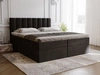 Boxspringbett mit Bettkasten 200x200 Mocca Schwarz