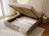 Polsterbett mit Bettkasten und Bettrost 120x200 Sweet Low Dunkelbeige
