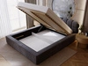 Polsterbett mit Bettkasten und Lattenrost 140x200 Plaza Dunkelgrau