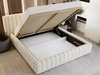 Polsterbett mit Bettkasten und Lattenrost 120x200 Bliss Beige
