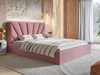 Polsterbett mit Bettkasten und Lattenrost 160x200 Orlo Rosa