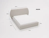 Polsterbett mit Lattenrost 160x200 Blossom - Grau