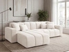 Ecksofa L-Form Links Nork Creme