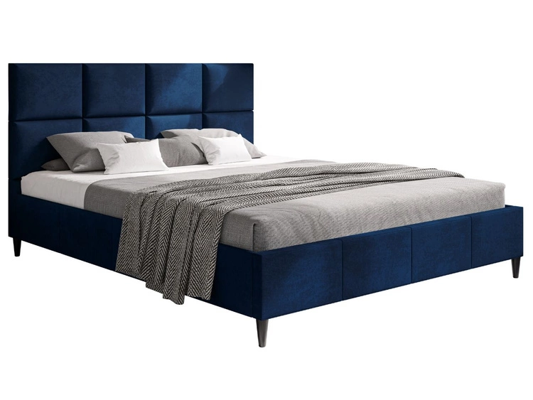 Polsterbett mit Lattenrost 180x200 Luxe Dunkelblau