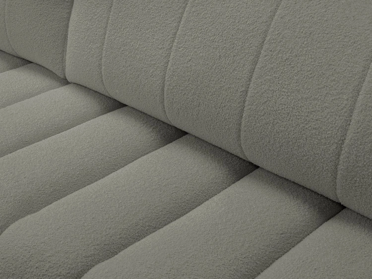 Ecksofa mit Schlaffunktion und Bettkasten Links Adoro Grau
