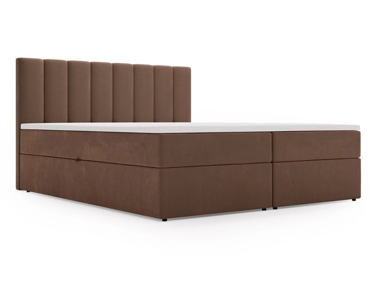 Boxspringbett mit Bettkasten 140x200 Mocca Braun