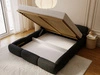 Polsterbett mit Bettkasten und Bettrost 200x200 Sweet Low Schwarz