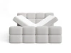 Boxspringbett mit Bettkasten 140x200 Rivon Hellgrau