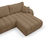 Ecksofa mit Schlaffunktion und Bettkasten Rechts Adoro Braun