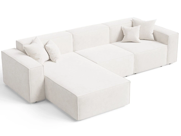 Ecksofa L-Form Links Arizona Creme