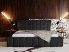 Polsterbett mit Bettkasten und Lattenrost 140x200 Paris Schwarz