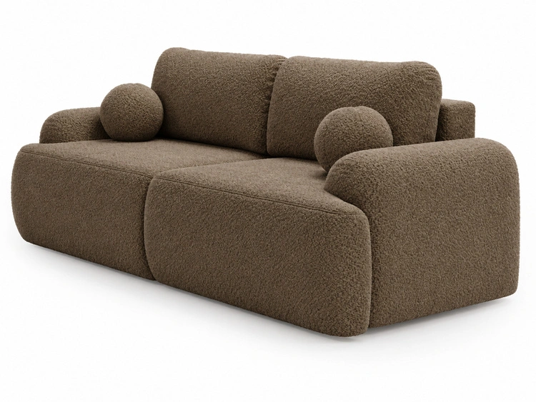 Sofa mit Schlaffunktion und Bettkasten Aurio Braun