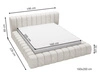 Polsterbett mit Bettkasten und Lattenrost 160x200 Italia Hellgrau