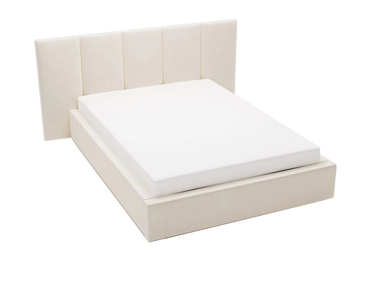 Polsterbett mit Bettkasten und Lattenrost 180x200 Lizbona Beige
