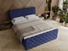 Boxspringbett mit Bettkasten 140x200 Lunaris Blau