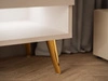 TV-Schrank für das Wohnzimmer 180 cm mit goldenen Beinen und LED-Beleuchtung Aurelie Kaschmir Hochglanz