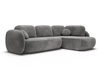 Ecksofa mit Schlaffunktion und Bettkasten Rechts Carino Grau