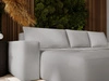 Ecksofa L-Form Links mit Schlaffunktion und Bettkasten Portland Hellgrau