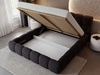 Polsterbett mit Bettkasten und Lattenrost 120x200 Modo aus Bouclé-Stoff Schwarz