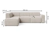 Ecksofa L-Form Links Eluno Beige