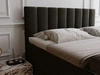 Boxspringbett mit Bettkasten 160x200 Mocca Dunkelgrau