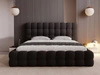 Polsterbett mit Bettkasten und Lattenrost 200x200 Twist Schwarz