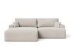 Ecksofa L-Form mit Schlaffunktion und Bettkasten Serene Links Beige