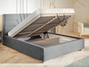 Polsterbett mit Bettkasten und Lattenrost 160x200 Tesis Dunkelblau