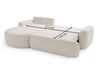 Ecksofa L-Form Rechts mit Schlaffunktion und Bettkasten Aurio Braun