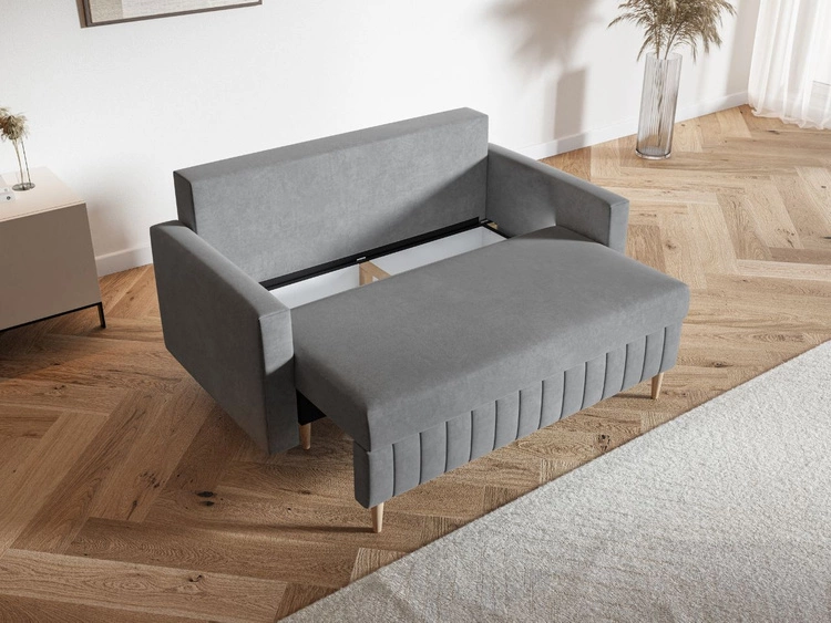 Schlafsofa mit Bettfunktion und Bettkasten Castelo Dunkelblau