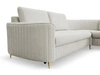 Ecksofa L-Form Links mit Schlaffunktion und Bettkasten Limon Hellgrau