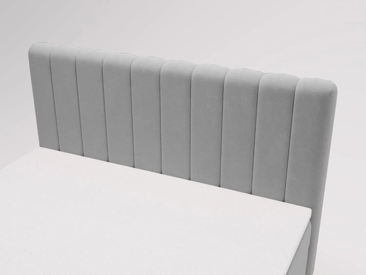 Boxspringbett mit Bettkasten 120x200 Primavera Hellgrau